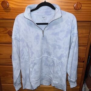 aerie blue tie dye quarter zip!